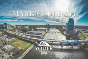 grand rapids skyline with march 2021 market update text